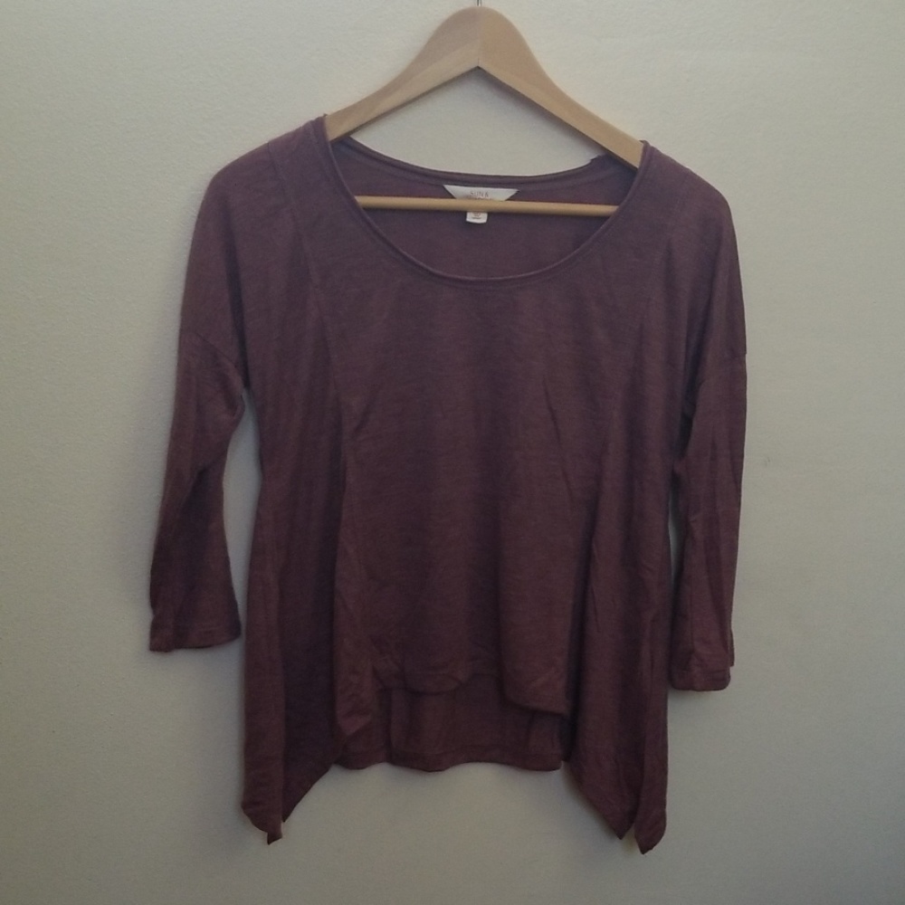 NWOT Sun&Shadow 3/4 Sleeve Top